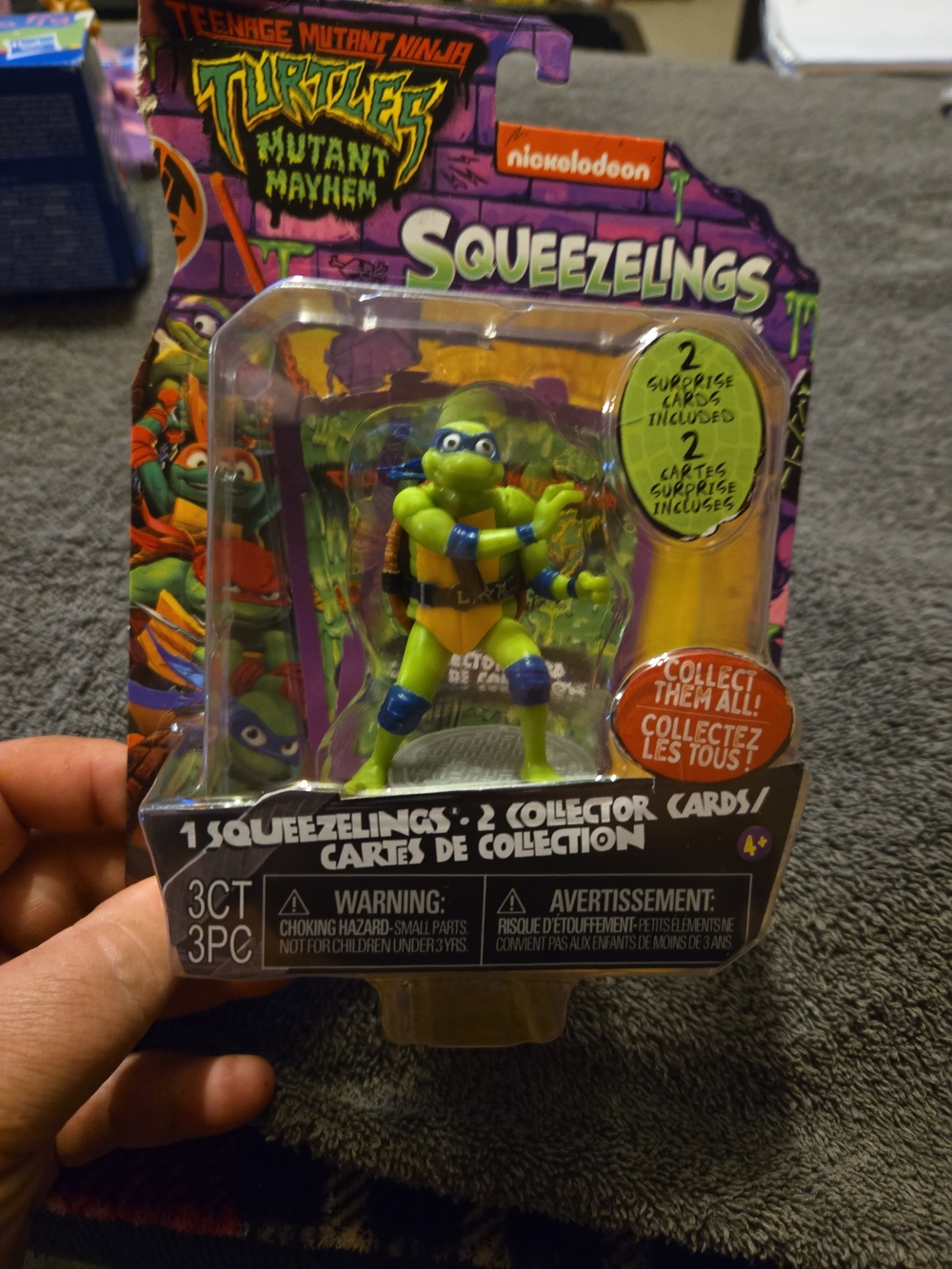 Nickelodeon Teenage Mutant Ninja Turtles Squeezelings Figure - Green & Blue #456